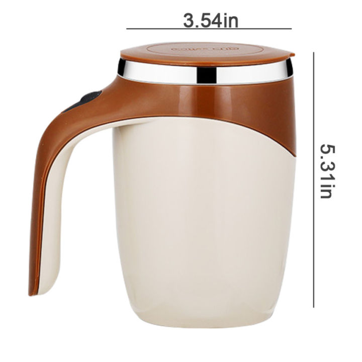 ถ้วยคนกาแฟขี้เกียจ-ถ้วยกวนอัตโนมัติถ้วยนมไฟฟ้าหมุนแม่เหล็กถ้วยทำเครื่องหมาย304สแตนเลสสตีล