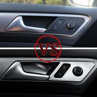 ABS Car Door Handle Panel Cover Trim Door Seat Lock Button Panel Sticker For Volkswagen VW Golf 7 2013-2019