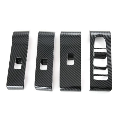 Car Carbon Fiber ABS Car Windows Control Panel Cover Trim Stickers for BYD ATTO 3 Yuan Plus 2022