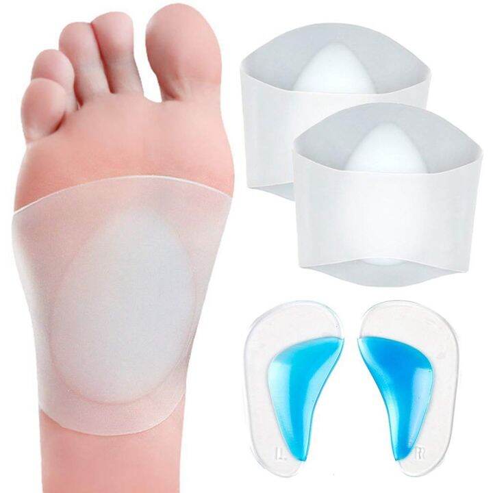 Gel Arch Support Set, 2 Pairs Plantar Fasciitis Sleeves/Shoe Insoles