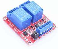 โมดูลรีเลย์2ช่องพร้อมทริกเกอร์Optocouplerระดับสูงต่ำสำหรับArduino DC5V 12V 24V