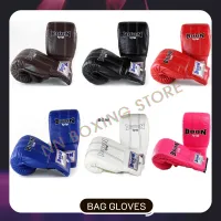 BOON Bag Gloves  (S,M,L,XL) ฺOpen thumbs Genuine Leather Sparring Training MMA K1 บุญ เเบ็คชก ซ้อมมวยไทย แบบเปิดนิ้ว ทำจากหนังแท้ ผลิตในประเทศไทย