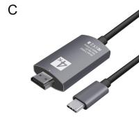 อะแดปเตอร์สาย Type C ต่อ HDMI,อะแดปเตอร์4K 30Hz USB ปลั๊กแอนด์เพลย์เหมาะสำหรับ C Samsung โทรศัพท์มือถือแท็บเล็ตแล็ปท็อปเชื่อมต่อกับจอทีวี4K Xiaomi IPAD OPPO Huawei F7O5