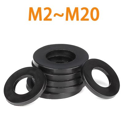 {Haotao Hardware} M2 M2.5 M3 M4 M5 M6 M8 M10 M12 M14 M16 M18 M20สีดำไนลอนพลาสติกแบนเครื่องซักผ้าเครื่องบิน Spacer ฉนวนกันความHaotao Hardwareซีลแหวนปะเก็น