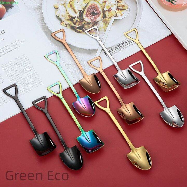 creative-stainless-steel-teaspoons-set-for-coffee-and-tea-with-ice-cream-dessert-and-shovel-spoons-4-pieces-serving-utensils