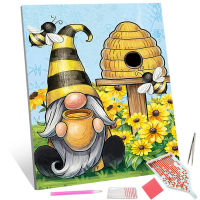 New Cartoon Gnome Picture Full RoundSquare Diamond Painting Diamond Embroidery Color Flower Sunflower Diamond Painting Kit