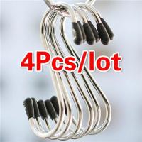 4pcs/lot S Shaped Hooks Stainless Steel Hanger Clasp Rack for Clothes Pot Pan Kitchen Hooks Clasp Holder Organizador De Ropa