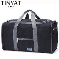 TINYAT กระเป๋าเดินทาง Duffel,พับได้ Weekender กระเป๋าฉีกขาด Packable Duffle กระเป๋าสำหรับผู้ชายผู้หญิง