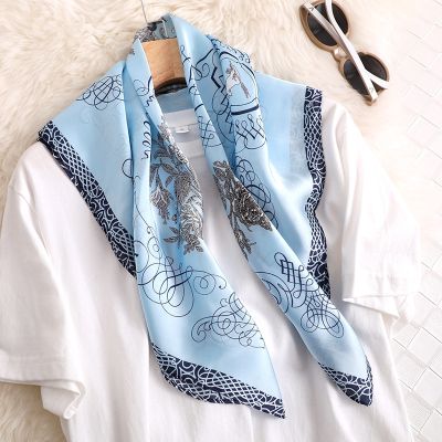 ▣✗ Fashion Scarves for Women Shawl Print Silk Satin Hijab Scarf Female Bandana 70x70cm Luxury Brand Square Shawls Scarfs For Ladies