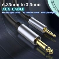 【YF】 DREMAKE Aux Calbes 3.5mm To 6.5mm Male Audio Cable Jack for Computer Laptop Headsets Sound Card Cellphone DVD Amplifier