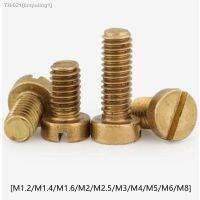 ▽□┅ 2-50PCS m1.2 m1.4 m1.6 M2 M2.5 M3 M4 M5 m6 m8 DIN84 Brass Slotted Cheese Head Screw Brass Screw Brass Bolt