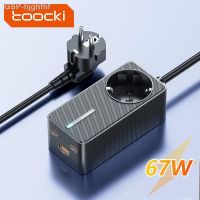 Hjghfhf Toocki 67W สายชาร์จ GaN PPS 65W USB Type C แท่นชาร์จเดสก์ทอปสำหรับ iPhone 14 13 S23