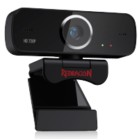 Redragon GW600 720P เว็บแคมในตัวกล้องเว็บแคมคอมพิวเตอร์ไมโครโฟนคู่สำหรับหลักสูตรออนไลน์การประชุมทางไกลผ่านจอภาพการสตรีม