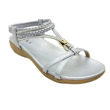 White and clearance gold sandals