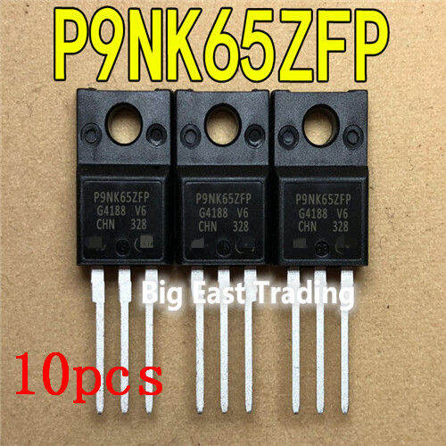 10ชิ้น P9NK65ZFP STP9NK65ZFP TO-22OF 650V 7A รับประกันคุณภาพ | Lazada.co.th