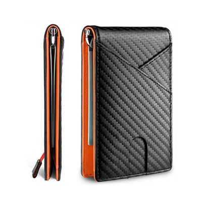 DIENQI Carbon Fiber Rfid Slim Card Luxury Wallet Money Bag Mens Wallet Bifold Billfold