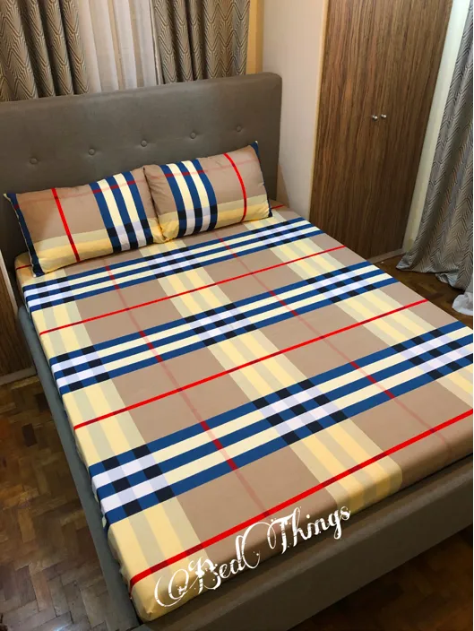 Premium Canadian Bed Sheets (w/ 2 Pillowcases): Burberry,KING SIZE | Lazada  PH