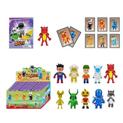 24 pcs Mini Stumble Guys Model Set Mini Toys Model Cake Decorations Q Version Collectible Figure Cards Set for Kids Fans elegant