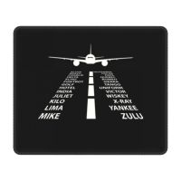 Phonetic Alphabet Pilot Airplane Mouse Pad Anti-Slip Rubber Base Gamer Mousepad Aviation Plane Fighter Office Computer PC Mat