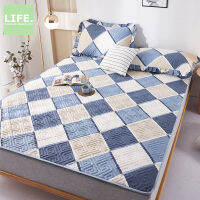 ผ้าคลุมเตียงผ้าฝ้ายแท้ LIFE Arctic Quilted Bed Sheet Antiskid Protective Pad Tatami Pad