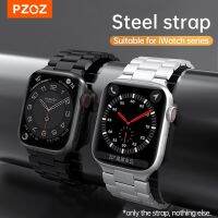 △❡○ PZOZ Steel Strap For Apple Watch 7 6 SE 5 4 41mm 38mm 40mm Watch Strap For iWatch Series 3 2 Wristband Strap 42mm 44mm 45mm