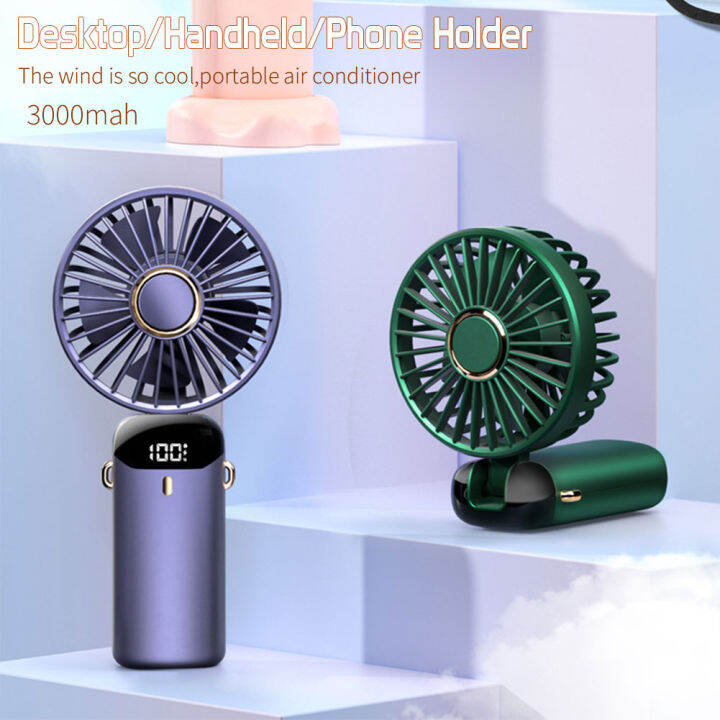 BETOP 3000mAh Digital USB Rechargeable Fan Portable Handheld Fold ...