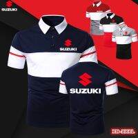 คลังสินค้าพร้อมฤดูร้อนแฟชั่นผู้ชายใหม่คอลมอคสปอร์ตเสื้อโปโล Suzuki,เสื้อแต่งตะเข็บสีลายทาง