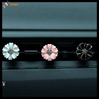 QIUQIU ตกแต่งภายใน ใหม่ Rhinestone Car Diffuser Vent Clip Daisy Car Clip เพชร น่ารัก