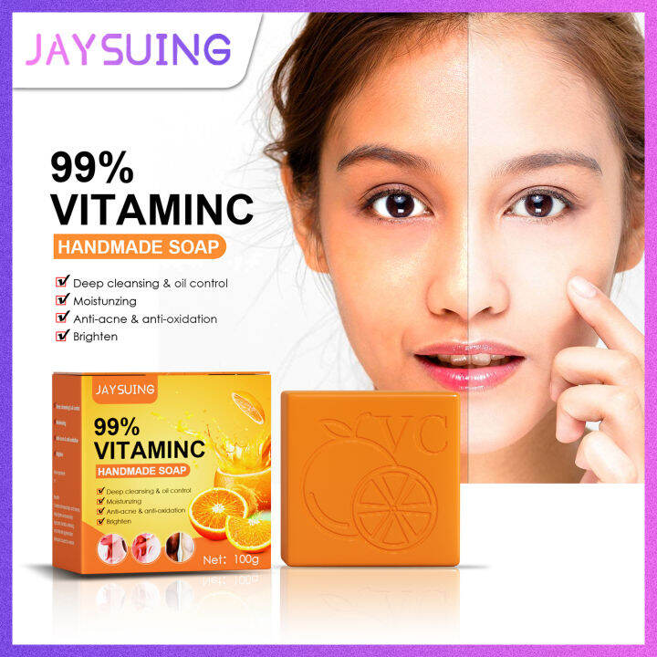Jaysuing Vitamin C Handmade Washing Soap Deep Cleansing Oil Control