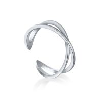 【♘COD Free Cas♘】 suncila แหวน925เงินสเตอร์ลิง Roxi สำหรับผู้หญิงแหวนไม้กางเขนกลวงแหวนอินฟินิตี้ปรับได้เครื่องประดับเกาหลี