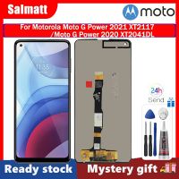 Salmatt หน้าจอ LCD IPS ของแท้สำหรับ Motorola Moto G พาวเวอร์2021 XT2117/Moto G ชุดดิจิไทเซอร์จอแสดงผล LCD แบบสัมผัสหน้าจอ XT2041DL 2020พลังงานสำหรับการแสดงหน้าจอ2020เพาเวอร์ Motorola Moto G 2021 XT2117 G