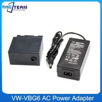 VW-VBG6 VWVBG6แบตเตอรี่ VBG6 + อะแดปเตอร์แปลงไฟ AC AC-E6สำหรับกล้องพานาโซนิค AG-HMC73MC AG-HMC83MC AG-AC160MC AG-HMC155