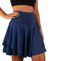 Stylish Women Mini Skirt Pockets Running Skirt High Waist Ruffle Women Mini Skirt Daily Wear