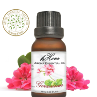 hHom น้ำมันหอมระเหย กลิ่น เจอร์เรเนียม hHom Aroma Essential Oil Geranium 15ml.