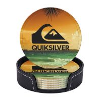 Quiksilvers ที่รองแก้วหนังกลม (6ชิ้น) กันคราบและกันลวกเหมาะสำหรับร้านอาหารห้องครัวสำนักงานฯลฯ