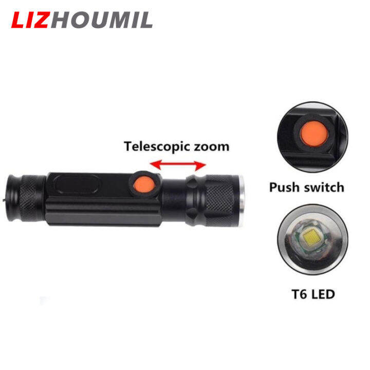 lizhoumil-ไฟฉายจิ๋ว-led-usb-ชาร์จได้อเนกประสงค์แสงแรงทำงานไฟฉุกเฉิน-led