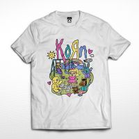 Hot sale The korn band graphic Mens 100% Cotton Round Neck Short Sleeve T-Shirt  Adult clothes