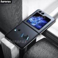 Auroras For Samsung Galaxy Z Flip 5 5G Cover With Handsome Mirror Logo Ultra-thin Matte Shell For Galaxy Z Flip 4 3 Phone Case