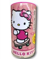 CHUPA CHUPS อมยิ้ม HELLO KITTY กระปุกออมสิน แบรนด์แท้ของ Sanrio มี16 ชิ้น น้ำหนัก192G สินค้าจากสเปน   BBF 31/01/25