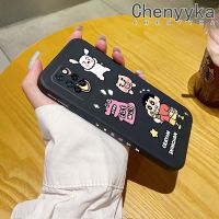 เคส Chenyyyka สำหรับ Infinix Note 10 Pro NFC ลายการ์ตูนดินสอสีชินจันสวยงามบางดีไซน์ใหม่เคสโทรศัพท์ป้องกันขอบสี่เหลี่ยมเคสนิ่มเคสปลอกซิลิโคนกันกระแทก