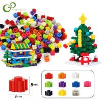 500Pcs Building Blocks Mini Diamond Micro Building Blocks DIY Creative Bricks Bulk Model Figures Educational Kids Toys GYH