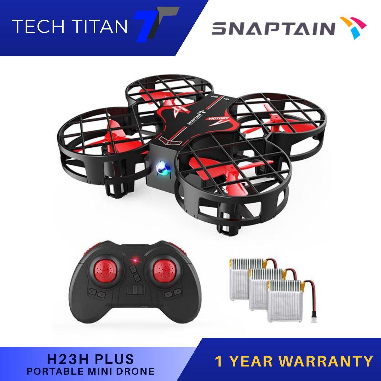 2.4G Remote Control Quadcopter with 3 Rechargeable Batteries Headless Mode Toys for Boys and Girls Altitude Hold One Key Return SNAPTAIN H823H Plus Mini Drone for Kids and Beginners 3D Flips 