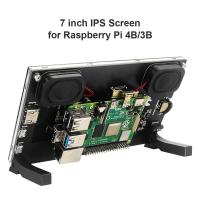 ชุดโมดูลจอแสดงผลหน้าจอสัมผัส IPS ขนาด7นิ้วสำหรับ4B ราสเบอร์รี่ Pi และ3B