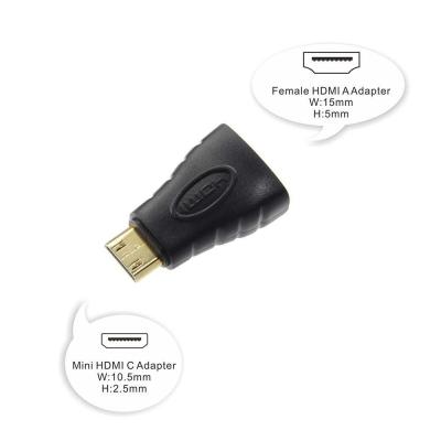 HDMI Female to Mini HDMI Male F/M Adapter 1080P (Black)