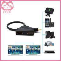 ตัวแปลง FGFR Dual M/f อะแดปเตอร์แยกสาย HDMI 1 In 2ออกตัวผู้เป็น2ตัวเมีย