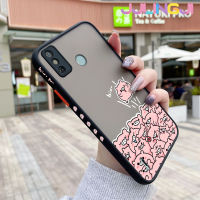 Jlingji เคสสำหรับ Tecno Spark 6 Go Spark Go 2020 Spark Go 2021การ์ตูนหมูน่ารักมีน้ำค้างแข็งโปร่งใสบางขอบสี่เหลี่ยมแข็งลายปลอกซิลิโคนเคสนิ่มป้องกันคลุมทั้งหมด