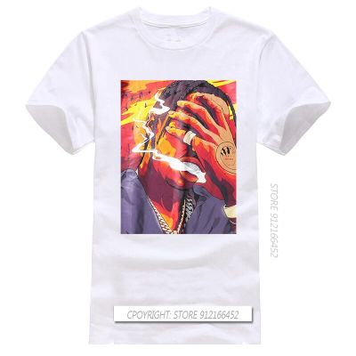 Hip Hop Smoking Printing T Shirts Hip Hop 100% Cotton Tops Tee Men Summer Streetwear Skateboards T-Shirt