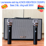 [HCM]Loa karaoke xách tay ACNOS KBEATBOX CS200PU - Bass 2 tấc công suất 300W - Dàn karaoke di động tiện lợi - Hát karaoke không cần mạng với app karaoke - Kết nối bluetooth 5.0 USB - Thiết kế sang trọng tiện lợi - Kèm 2 micro không dây UHF thumbnail