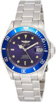 Invicta Mens 9094OB Pro Diver Collection Stainless Steel Watch with Link Bracelet, Silver/Blue