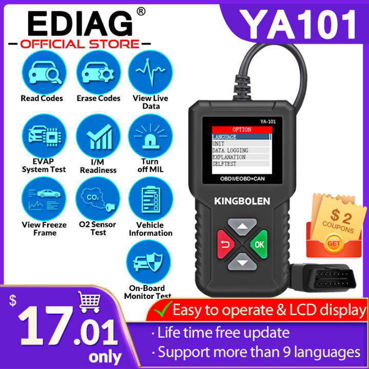 EDIAG YA101 OBD2 Scanner YA101 Car Code Reader for Check Engine Light